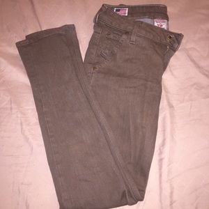 True Religion Brown Skinny Jeans